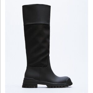 Zara Black Over the Knee Boots